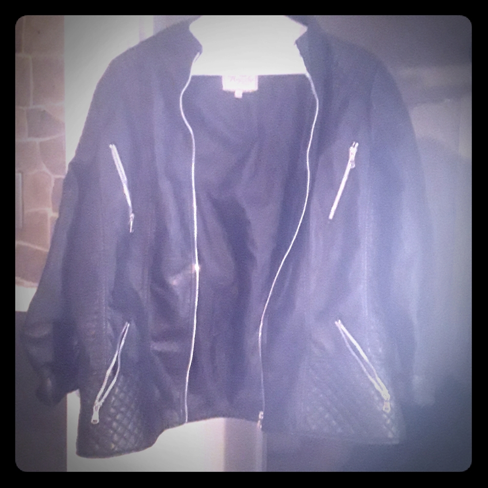 Black leather jacket